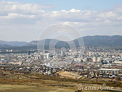 View of the city of Ulan-Ude. The Republic of Buryatia. Siberia. Stock Photo