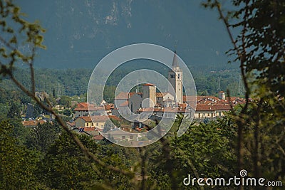 View of the city of Venzone Stock Photo