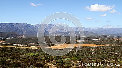 A view on the Clanwilliam farming area. Western Cape, South Africa. Stock Photo