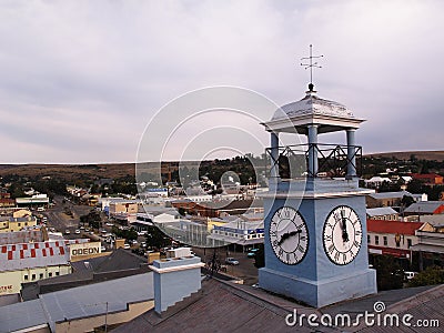 Clock tower on roof of Observatory Museum in Grahamstown , South Africa Editorial Stock Photo