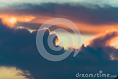 View of Clound And Red Light,fijian,china Stock Photo