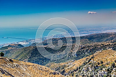 View of the coast of Gargano Stock Photo