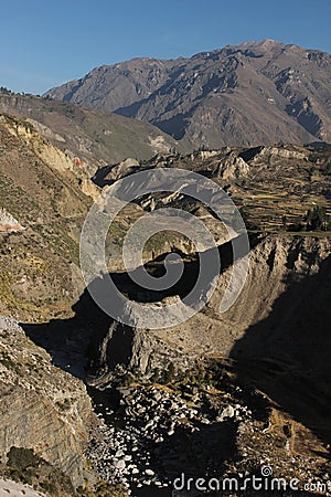 A view of the Colca Canyon Stock Photo