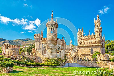 View at the Colomares castle in Benalmadena, dedicated of Christopher Columbus - Spain Stock Photo