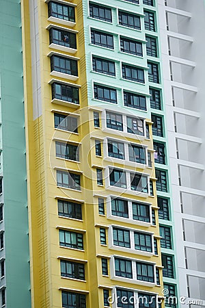 View of colorful buildings of singapore Editorial Stock Photo