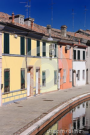 View of Comacchio, Ferrara, Emilia Romagna, Italy Stock Photo