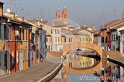 View of Comacchio, Ferrara, Emilia Romagna, Italy Stock Photo