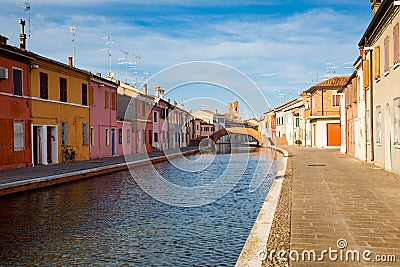 View of Comacchio, Ferrara, Italy. Stock Photo