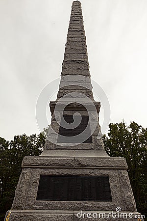 : View of Confederate Cemetery near former prisoner of war camp at Point Lookout, MD. Editorial Stock Photo