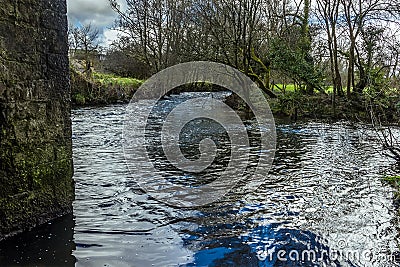 A view of the confluence of the Rivers Cleddau and Syfynwy near Gelli, Wales Stock Photo