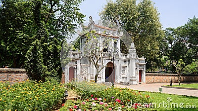 Temple of Literature in Hanoi Stock Photo