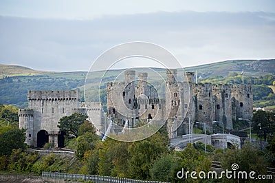View of Conwy Castle Stock Photo