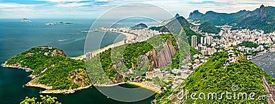 View of Copacabana and Botafogo in Rio de Janeiro, Brazil Stock Photo
