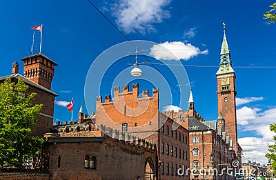 View of Copenhagen city hall Stock Photo