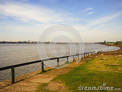 A view of the Costanera Park by the Uruguay river in Paso de los Libres, Argentina Stock Photo