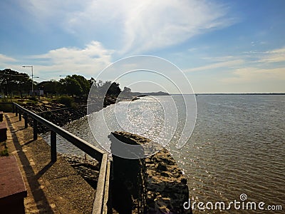 A view of the Costanera Park by the Uruguay river in Paso de los Libres, Argentina Stock Photo