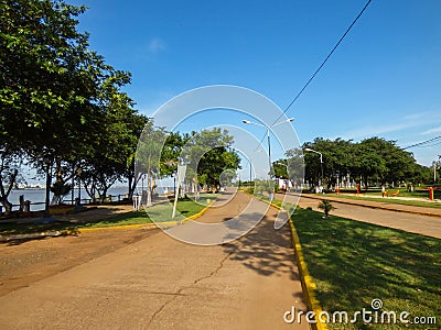 A view of the Costanera Park by the Uruguay river in Paso de los Libres, Argentina Stock Photo