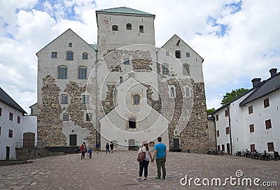 A view of the courtyard of the castle of Abo. Turku, Finland Editorial Stock Photo