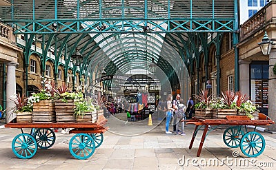 The View of Covent Garden market in London. Editorial Stock Photo