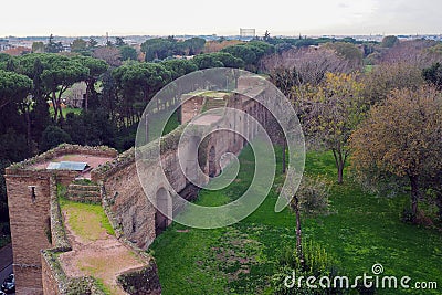 Museum of the Walls at the beginning of the Appian Way in Rome, Italy Stock Photo