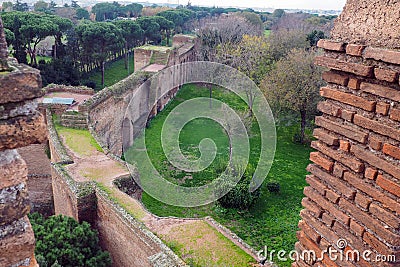 Museum of the Walls at the beginning of the Appian Way in Rome, Italy Stock Photo