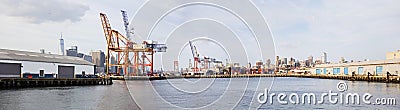 Red Hook Container Terminal in New York City Editorial Stock Photo