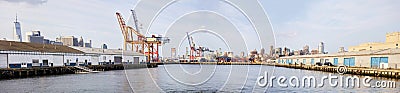 Red Hook Container Terminal in New York City Editorial Stock Photo