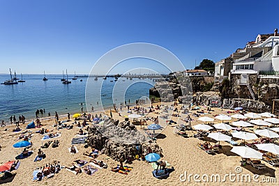 Cascais Pretty Little Beaches Praia da Rainha Editorial Stock Photo