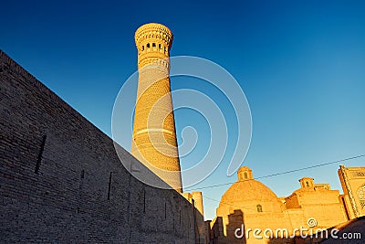 Kalyan minaret in Bukhara, Uzbekistan Stock Photo