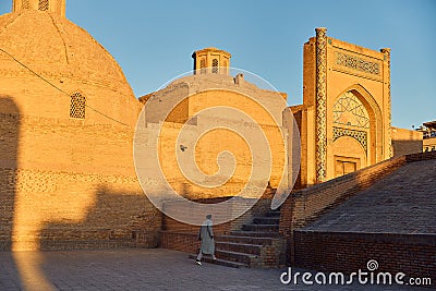 Kalyan mosque sqaure in Bukhara, Uzbekistan Stock Photo