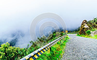 Dangerous death road in the Yungas of Bolivia Editorial Stock Photo