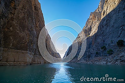 View of Dark Canyon aka Karanlik Kanyon in Erzincan Turkiye Stock Photo