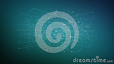 Data binary cloud on a background 3d rendering Stock Photo