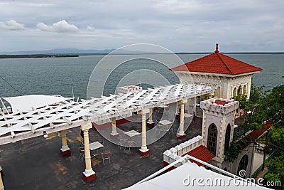 View of De Valle palace at Cinfuegos on Cuba Editorial Stock Photo
