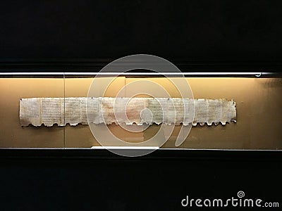 A view of the Dead Sea Scrolls Editorial Stock Photo