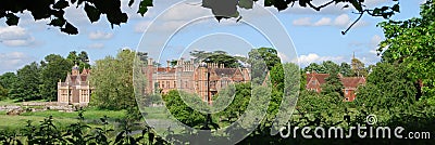 View from the deerpark of Charlecote Park near Warwick, UK Stock Photo