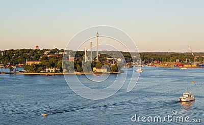 View of Djurgarden island in Stockholm Stock Photo