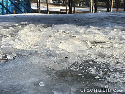 A view of Dnipropetrovsk, Ukraine in winter Stock Photo