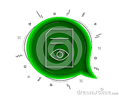 View Document line icon. Open File sign. Vector Vector Illustration