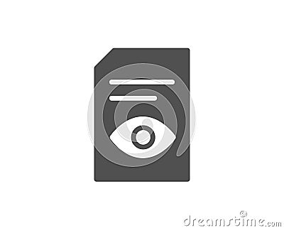 View Document simple icon. Open File sign. Vector Illustration