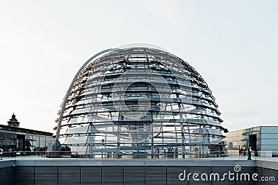 View of the dome of Reichstag building in Berlin Editorial Stock Photo