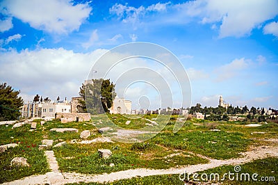 View on the Dormition Abbey Stock Photo