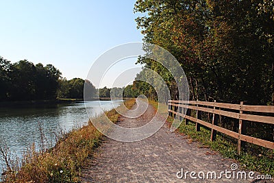 Towpath on the Erie canal Stock Photo