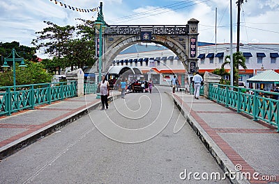 View of downtown Bridgetown, the capital and largest city in Barbados Editorial Stock Photo