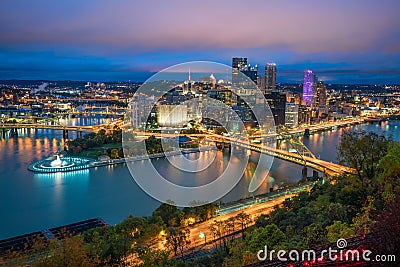 View of downtown Pittsburgh Stock Photo