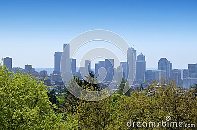 View of Downtown Seattle Stock Photo