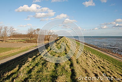 view dutch ebb tide Stock Photo