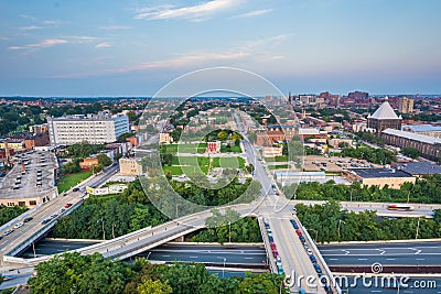 View of East Baltimore, Maryland Editorial Stock Photo