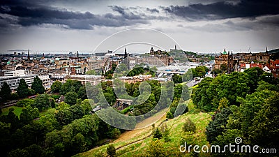 A view from Edinburgh Castle of Edinburgh - Scotland Stock Photo