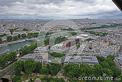 View from the Eiffel Tower. Stock Photo